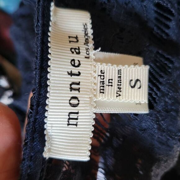 Monteau Blue Lacey Short Feminine Dress - Picture 8 of 8